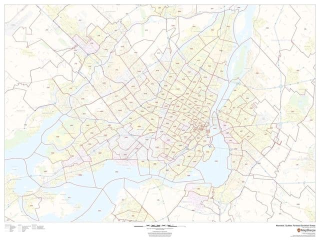 Montreal zip codes map