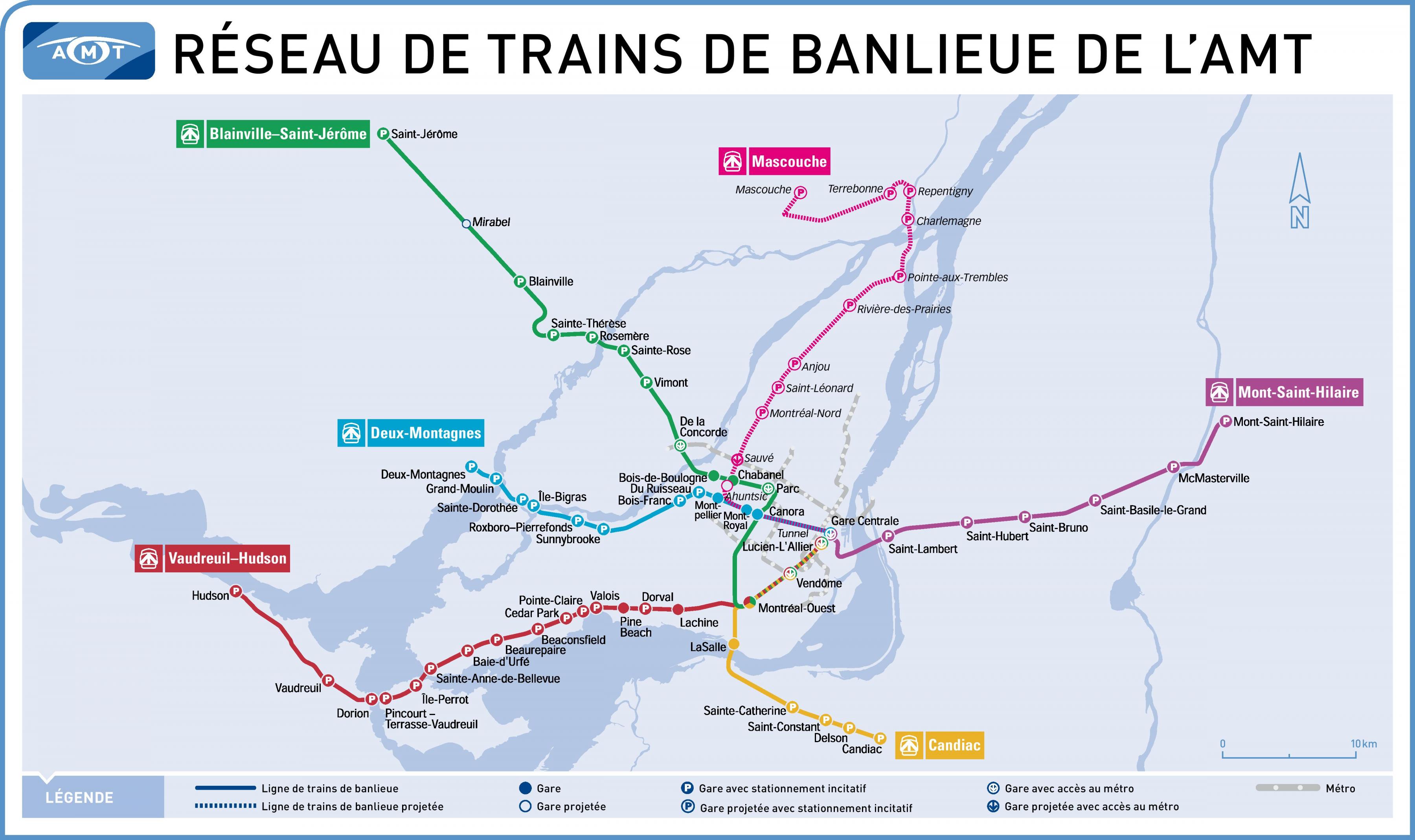 Montreal Trains Map 