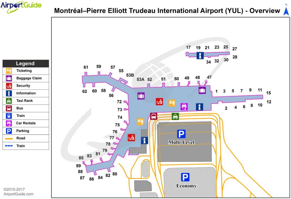 Montreal airport terminal map