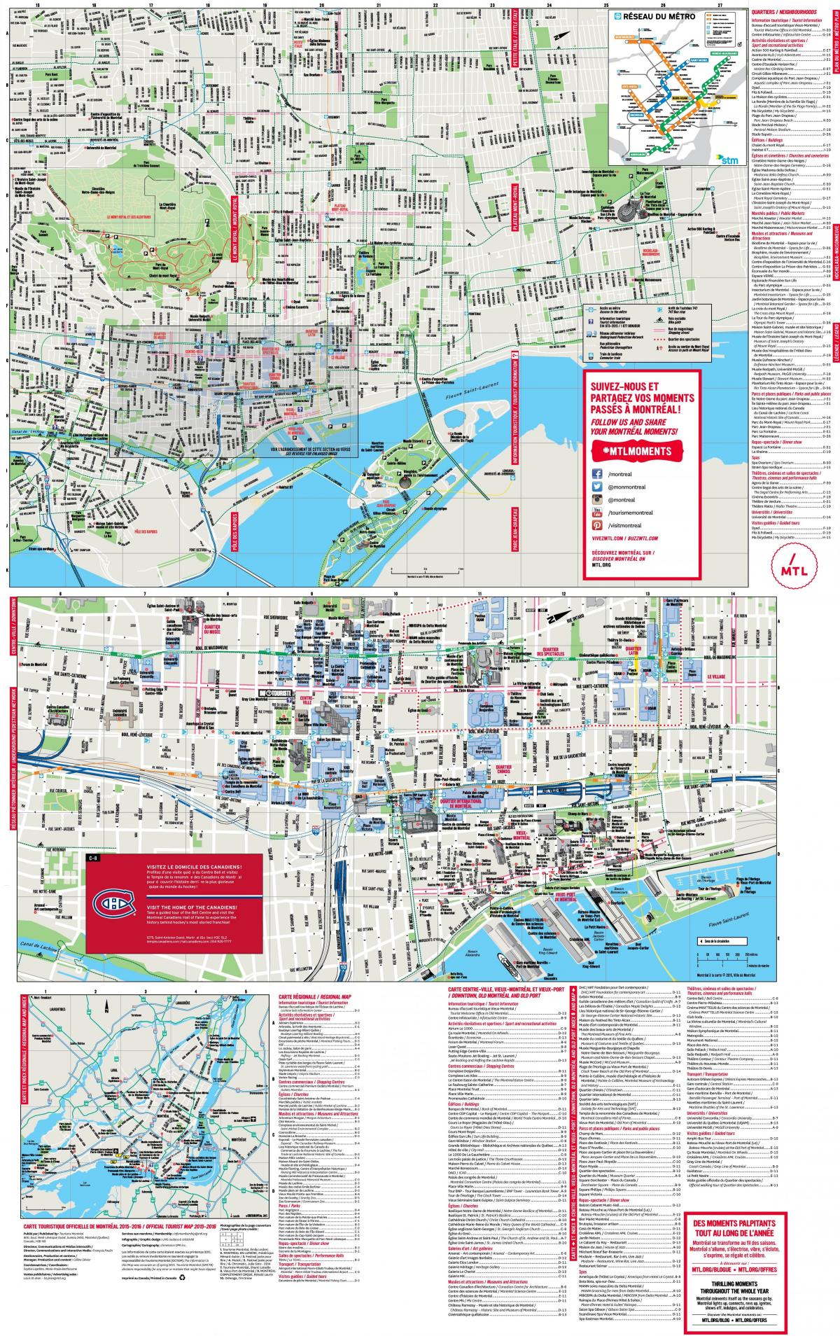 Montreal sights map