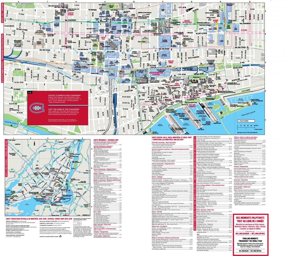 Montreal city center map